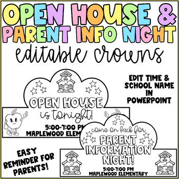 Open House Parent Quick Contact 4x6 Index Cards by HoliDaysWithMama
