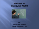 Open House / Curriculum Night