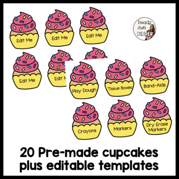 Meet the teacher Wishlist Donation Cupcakes in Spanish & English (Color &  B&W)