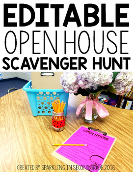 Preview of Open House Editable Scavenger Hunt