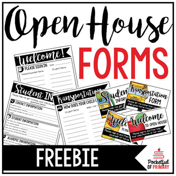 Preview of Open House Forms FREEBIE