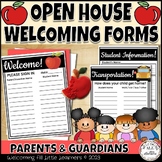 Open House Forms: Student Information Parent & Guardian Ta