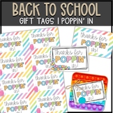 Open House Gift Tags- Thanks for poppin' in: Rainbow set