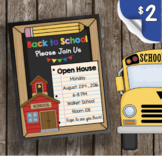 Open House Invitation - EDITABLE - Back to School - Meet t