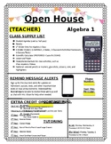 Open House/Meet The Teacher Night Flyer