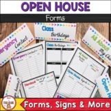 Open House Meet the Teacher Back to School Forms