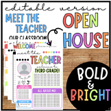 Open House Meet the Teacher Night EDITABLE Kit-- Forms for
