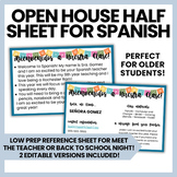 Open House/Meet the Teacher Night Handout for Spanish | Mi