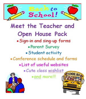 Preview of Open House / Meet the Teacher Pack {EDITABLE}