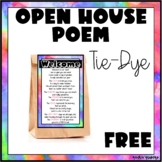 Open House | Meet the Teacher | Poem