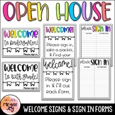Open House / Meet the Teacher Welcome Signs & Sign In Sheets