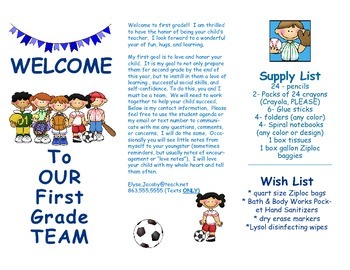 Preview of Open House Parent Brochure EDITABLE Sports