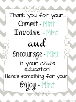 Preview of Open House Parent Involve-Mint Poster
