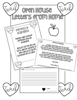 Preview of Open House Parent Letter Station | Family Involvement Letter | Family Support