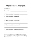 Open House Pop Quiz