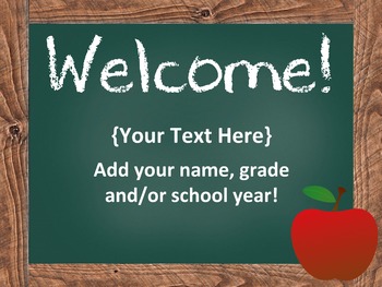 Preview of EDITABLE Open House Power Point | Parent Night Power Point (Chalkboard Theme)