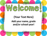 EDITABLE Open House PowerPoint | Parent Night PowerPoint |