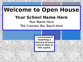 Preview of Open House PowerPoint - Editable Template - High School (Science, Biology)