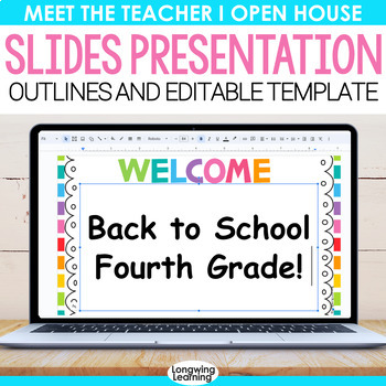 Preview of Open House PowerPoint Template or Meet the Teacher Back to School Presentation