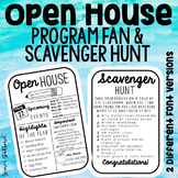 Open House Program Fan & Scavenger Hunt