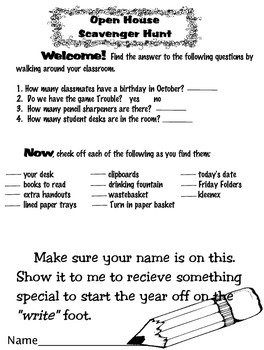 Open House Scavenger Hunt by Traci Loomis | TPT