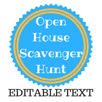Preview of Open House Scavenger Hunt