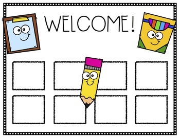 Virtual or In Person Open House Scavenger Hunt Templates: School Supplies