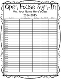 Open House Sign-In Sheet (Editable)