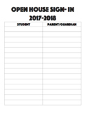 Open House Sign-in Sheet (Editable)