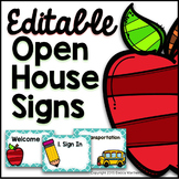 Open House Station Signs (Editable)