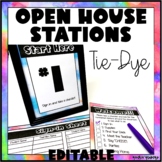 Open House Stations Editable | Meet the Teacher | Tie-Dye