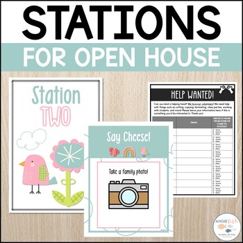 Preview of Open House Stations | Meet the Teacher Stations | Back to School Stations