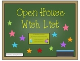 Open House Wish List 