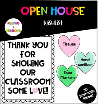 Preview of Open House Wish List Labels