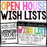 Open House Wish List Slips