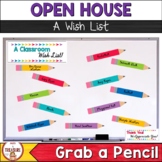 Open House and Meet the Teacher Back to School Wish List