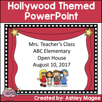 Preview of Open House Back to School Meet the Teacher PowerPoint Hollywood Kids