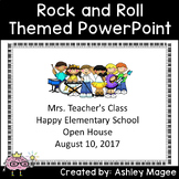 Open House or Back to School PowerPoint Rock and Roll Themed