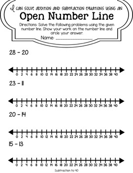 lots of printable number lines adding two digit numbers centers and