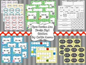 Preview of Open Number Line Addition (Double Digit by Double Digit)