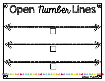 open number line practice pages by alleah maree tpt