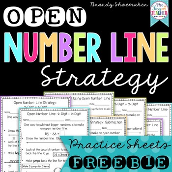 Preview of Open Number Line Strategy Freebie