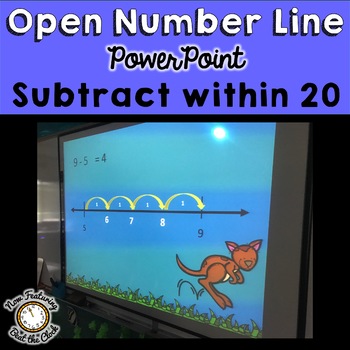 Preview of Open Number Line Subtraction: Instructional PowerPoint, Game, and Worksheet