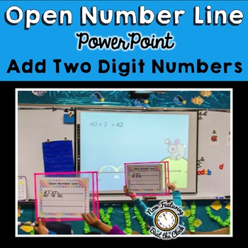 Preview of Open Number Line Two Digit Addition: Instructional PowerPoint