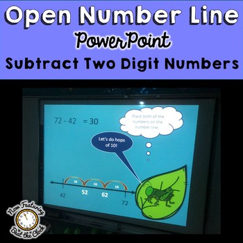 Preview of Open Number Line Two Digit Subtraction: Instructional PowerPoint