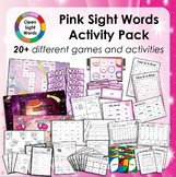 Open Sight Words - Pink Word Activity Pack. Free! Use with