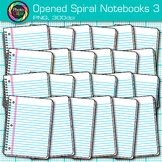 Open Spiral Notebook Clipart: 25 School Supplies Clip Art 