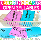 Open Syllable Decodable Cards for Segmenting, Blending & Fluency