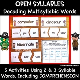 Open Syllable Decoding Multisyllabic Words Activities
