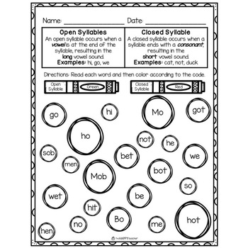 syllable worksheets for kindergarten pdfs